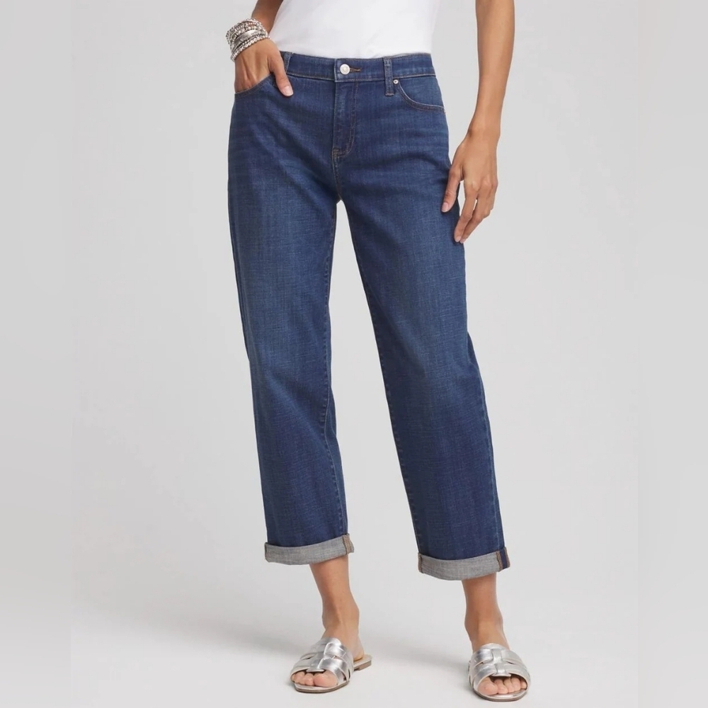 Chico's NWT Boyfriedn Ankle Jean Basic Sycamore 4T/20T